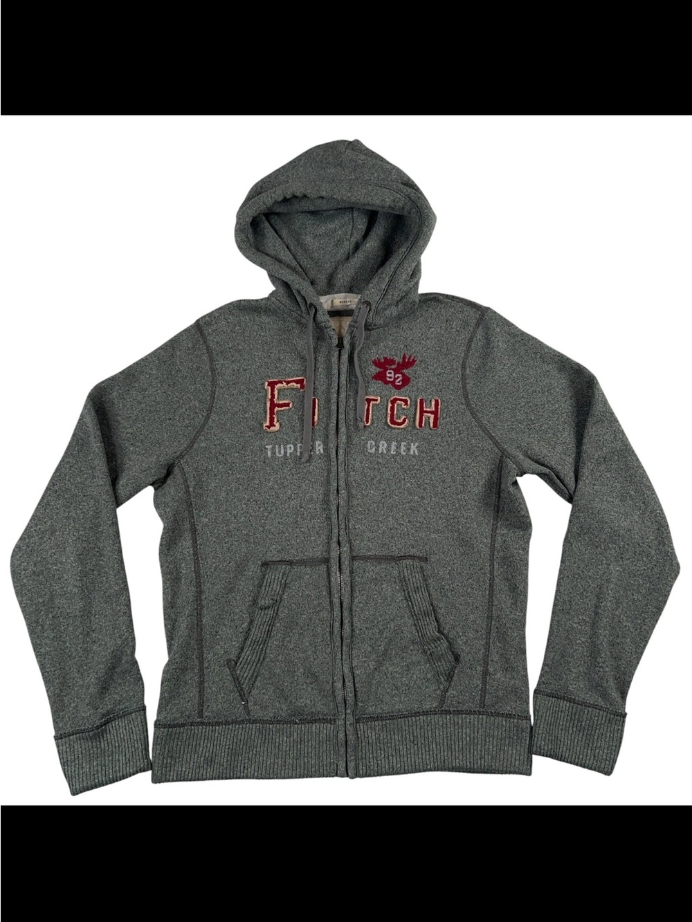 VTG Abercrombie & Fitch Tupper Creek Muscle Full Zip Cardigan Hoodie XXL RARE!